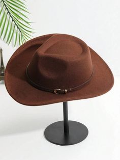 This stylish hat is a summer must-have! Perfect for a beach or lake day. Have a concert coming up? What about the Taylor Swift tour? This hat would be perfect for all occasions! Color: Coffee Brown Composition: 65% Rayon + 35% Polyester Material: Viscose Dimentions: 11.5cm x 7.5cm. Brim 58cm. Casual Felt Hat With Curved Brim For Country Events, Brimmed Fedora For Country Events, Casual Short Brim Felt Hat For Country Events, Casual Felt Hat With Short Brim For Country Events, Casual Wide Brim Felt Hat For Outdoor, Country Style Solid Color Wide Brim Hat, Country Style Wide Brim Felt Hat For Beach, Country Style Wide Brim Solid Fedora, Summer Rodeo Brimmed Felt Hat