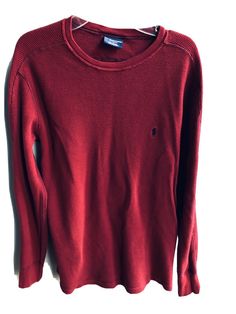 POLO RALPH LAUREN THERMAL SLEEPSHIRT DEEP RED WITH NAVY POLY PONY SIZE SMALL 100% COTTON Item comes from a smoke-free/pet-free home Lounge Shirt, Red Long Sleeve, Sleep Shirt, Deep Red, Polo Ralph, Polo Ralph Lauren, Men Sweater, Ralph Lauren, Lounge