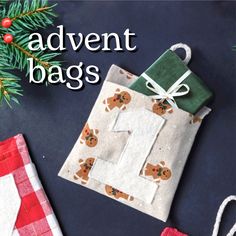 a christmas present bag with the number one on it