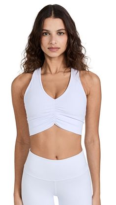 Alo Yoga Wild Thing Bra | SHOPBOP White Activewear With Built-in Padding And 4-way Stretch, Stretch Sports Bra With Built-in Bra, Nylon Training Tops With Built-in Padding, Nylon Sports Bra With Built-in Padding For Light Exercise, Compressive Sports Tops With Built-in Padding, Fitted Racerback Activewear With Built-in Padding, Versatile Sports Tops With Built-in Padding, Versatile Sports Top With Built-in Padding, Stretch Nylon Sports Bra With Built-in Padding