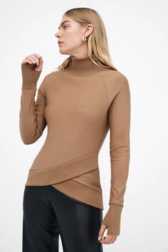 Chestnut Pullover Turtleneck Sweatshirt - Soren Sweatshirt | Marcella Stylish Lady, Turtleneck Sweatshirt, Just Style, Collar And Cuff, Geneva, High Collar, Chestnut, Pullover Sweatshirt, Stylish Women