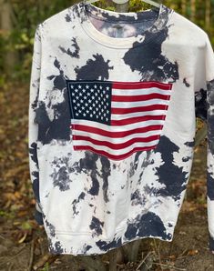 American Flag black and white Cowhide sweatshirt ,  very soft and warm for those cool nights  Ordering and Shipping Your item will be shipped out the next day or in 5-6 days. American Flag Black And White, American Flag Sweatshirt, Western Clothing, Cozy Tops, Pretty Princess, Old West, Winter Clothes, Western Outfits, Favorite Jeans