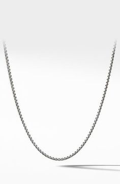 Inspired by classical and original motifs, this chain is meticulously crafted by artisans to be worn alone, layered or complemented by unique pendants. Lobster clasp closure Titanium/sterling silver Made in the USA Formal Sterling Silver Cable Chain Jewelry, Luxury Sterling Silver Jewelry With Rolo Chain, Classic Chain Necklace With Round Pendant For Formal Occasions, Formal Box Chain Necklace With Round Pendant, Classic White Gold Jewelry With Cable Chain, Formal Round Chain Necklace With Sterling Silver Clasp, Formal Chain Necklace With Sterling Silver Clasp, Classic Silver Jewelry With Cable Chain, Classic Silver Cable Chain Jewelry