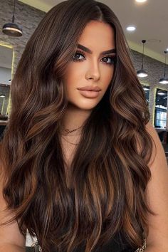 Hair Color For Brown Skin, Hair Color Chocolate, Brown Hair Inspo, Bronde Hair, Brunette Hair With Highlights, Brunette Balayage Hair, Long Hair Color, Brown Hair Balayage, Balayage Brunette