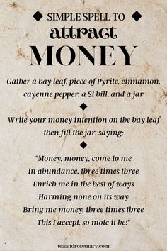 Spells To Manifest Money, Money Chanting Spells, Different Spells, Manifesting Money Spell, New Moon Money Spell, Money Manifestation Spell, Money Spells That Work Fast Without Ingredients, Money Spells That Work Fast, Money Jar Spell