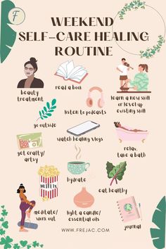 Weekend Self Care, Healing Routine, Self Care Bullet Journal, Vie Motivation, Positive Self Affirmations, Self Care Activities, Mental And Emotional Health, روتين العناية بالبشرة, Self Motivation