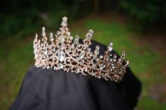 This stunning Tiara Crown is crafted from tarnish resistant zinc alloy and intricately decorated with crystals to create an elegant look ideal for any special occasion, including weddings, quinceañeras, birthdays, pageants and more. **WEARING YOUR CROWN OR TIARA** Most pieces are adjustable by carefully bending and separating the ends to desired fit. Loops are featured in the design for securing to hair with bobby pins or clips **SHIPPING** All orders are sent within 24 hours from Florida, USA. Gold Bridal Tiara, Crystal Birthday, Rose Gold Tiara, Rose Gold Bridal, Florida Usa, Bridal Tiara, Tiaras And Crowns, Wedding Hair Accessories, Or Rose