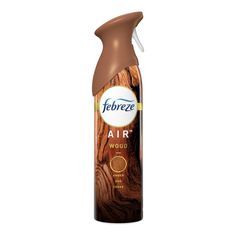 a bottle of air freshener with wood on the inside and brown in the outside