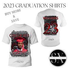 Show off your senior class of 2023 graduate with our custom designed shirt. Featuring your school mascot, a photo of the graduate, name, and any other items you wish to add, this shirt is the perfect way to celebrate your senior's accomplishment. Elevate your senior's graduation by memorializing the special day with a personalized shirt.  The shirt is perfect for the warm weather with moisture-wicking technology, keeping you cool and dry during even the most intense activities. Its classic fit c Class Shirts 2022, Senior Night Shirts, Senior Class Of 2023, High School Grad Gifts, Student Images, 2023 Graduate, Class 2023, College Grad Gifts, Boy Graduation