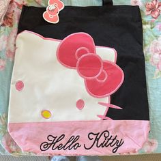 Never Used Trendy Hello Kitty Print Tote Bag, Trendy Hello Kitty Tote Bag, Cute Pink Large Capacity Canvas Bag, Cute Large Capacity Pink Canvas Bag, Large Capacity Cute Pink Canvas Bag, Pink Hello Kitty Travel Bag, Pink Shoulder Canvas Bag For School, Hello Kitty Pink Shoulder Bag For Travel, Pink Hello Kitty Shoulder Bag For Travel