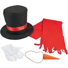 You'll be super-cool when you wear our Adult’s Snowman Costume Kit. This simple costume kit is comfortable and amusing. It's perfect for Halloween parties Christmas pageants and costume parties. You can chill out knowing that you've got the perfect pre-assembled costume for holiday festivities. Includes a hat, carrot nose, white gloves, and scarf. Christmas Costumes For Adults, Felt Witch Hat, Snowman Costume, Scarecrow Hat, Snowman Kit, Baby Kostüm, Black Top Hat, Snowman Hat, Diy Snowman