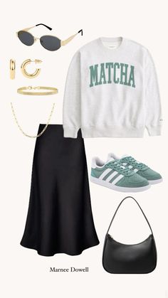 Sweatshirt outfit, skirt outfit, skirt and sneakers, skirt outfit ideas, long sleeves outfit, long sleeve tops, graphic sweatshirt, graphic sweaters, graphic sweater outfit, outfit ideas, outfits, outfits aesthetic, outfit ideas for school, outfit inspo, outfit inspiration, outfit ideas, outfit inspo fall, minimalist outfit, fall outfits, fall fashion, fall fashion trends, outfit collage, outfit collection, outfit collage ideas Outfit Ideas For School, Long Sleeve Outfits, Outfit Collage