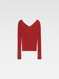 LE HAUT PRALU Top Rojo, Scallop Top, Keyhole Neckline, Working Woman, Rick Owens, Men's Collection, Christmas Shopping, Dark Red, The Collection