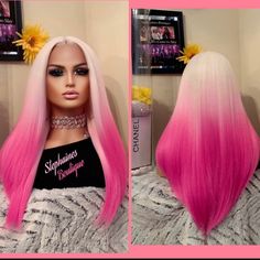 Look Stylish & Sexy Pink Wigs For Black Women, Wig Color, Pink Wig, Wigs For Black Women, Look Stylish, Lace Front Wig, Lace Front Wigs, Lace Front, Human Hair