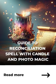 Guide to reconciliation spell with a lit candle and ancient scroll. Spell For Reconciliation, Spell For Beginners, Reconciliation Spell, Honey Jar Spell, Money Candle Spell, Money Candle, Jar Spells, Types Of Magic