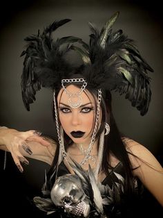 Black Fairy Crowns with Wings Dark Queen Crown, Fairy Crowns, Crown Dark, Gothic Crown, Prosthetic Makeup, Black Angel Wings, Black Fairy, Fairy Crown, Dark Queen