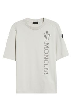 Showcase your brand allegiance in this soft cotton T-shirt starring Moncler's cockerel mascot in a statement-scale graphic and signature logo patch. Crewneck Short sleeves 100% cotton Machine wash, line dry Imported Designer Clothing Patch Crewneck, Moncler Logo, Fabric Gift Bags, Nordstrom Store, Fabric Gifts, Free Fabric, Anniversary Sale, Signature Logo, Print Gifts