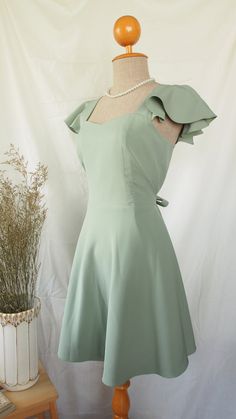 Casual Sage Green Dress, Sage Green Grade 8 Grad Dress, Sage Green Prom Dress Short, Yr 6 Graduation Dresses, Yr 10 Formal Dresses, Sage Green Dresses Short, Sage Green Homecoming Dress, Prom Dress Sage Green, Sage Clothes