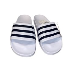 Brand New Adidas Adidas Comfort Slide Men Size 8 Adidas White Sporty Slides, White Adidas Slides With Synthetic Material, White Adidas Synthetic Slides, White Synthetic Adidas Slides, White Low-top Synthetic Slides, White Comfortable Adidas Slides, White Non-slip Adidas Slides, Adidas Casual Low-top Slides, Casual Adidas Low-top Slides