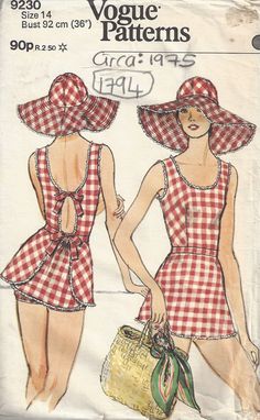 an image of two women in dresses and hats on the cover of a sewing pattern