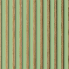 a green striped wallpaper with wooden slats