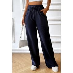 SHIPS TO USA ONLY FREE SHIPPING SHIPS IN 5-10 DAYS Unwind in style with these Relaxed Drawstring Wide Leg Pants with Pocketed. Perfect for lounging or running errands, these pants offer a laid-back vibe with their relaxed fit and drawstring waist. Plus, with convenient pockets, you can keep all your essentials close by while you chill in comfort. Features: Pocketed Sheer: Opaque Material composition: 95% polyester, 5% elastane Care instructions: Machine wash cold. Tumble dry low. Imported Produ Comfortable Straight Leg Pants With Drawstring, Comfortable Straight Leg Bottoms With Drawstring, Joggers With Drawstring Straight Leg, Lounging Pants With Drawstring And Straight Cut, Leisure Solid Pants With Drawstring, Leisure Solid Color Pants With Drawstring, Solid Color Leisure Pants With Drawstring, High Waist Drawstring Sweatpants For Leisure, Solid Drawstring Pants For Leisure