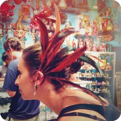 Isn't this custom feathered earpiece just fabulous?! Feather Ear Cuff, Ear Cuff, Dreadlocks, Crown Jewelry, Cuff, Pure Products, Hair Styles