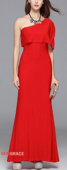 Special Occasion Dresses Red A-line One-shoulder Floor-length Evening Dress #CK573 at GemGrace. View more special Special Occasion Dresses,Evening Dresses,Cheap Evening Dresses now? #GemGrace To buy delicate gowns at affordable prices. Over 399 new styles added, shop now to get $5 off! Fitted A-line Maxi Skirt For Evening, Spring Formal Floor-length Skirt, Solid A-line Maxi Dress For Evening, Fitted Solid Color Midi Dress For Banquet, Elegant Long Dress In Solid Color, Maxi Length Dress For Banquet, Banquet Solid Color Maxi Dress, Elegant Solid Color Prom Dress, Elegant Summer Prom Skirt