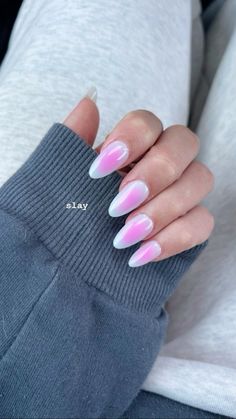 Prom Nail Inspo Pink, Pink And Blue Aura Nails, Pastel Aura Nails, Summer Nails Aura, Aura Nails Coffin, Summer Nail Inspo Beach, Summer Aura Nails, Nail Aura