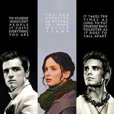 three different movie posters with the same characters in each character's face and text on them