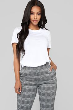 Available In Mauve, Dark Denim And White Oversized Tee Side Slits Round Hem 51% Cotton 49% Modal Imported | Laid Back Tee Shirt in White size 1X by Fashion Nova Basic Shirttail Hem Tops, Casual T-shirt With Shirttail Hem For Day Out, Trendy T-shirt With Shirttail Hem For Day Out, Casual T-shirt With Shirttail Hem For Work, Casual Workwear T-shirt With Shirttail Hem, Casual Workwear Top With Shirttail Hem, Trendy Workwear Tops With Shirttail Hem, Trendy Shirttail Hem Tops For Workwear, Curve Jeans