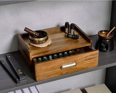 CUSTOM ENGRAVED AROMATHERAPY OIL STORAGE: ELEVATE YOUR AROMATHERAPY EXPERIENCE Introducing our custom engraved aromatherapy oil storage, a functional yet stylish solution for your essential oil collection. Crafted from solid wood, this organizer with a drawer seamlessly blends luxury and organization, ideal for yoga studios and homes. PREMIUM CRAFTSMANSHIP: Designed with attention to detail, this essential oil storage box boasts a polished finish and natural wood grain that exude elegance and luxury. Crafted from solid wood, it's a symbol of quality and durability. SPACIOUS STORAGE: With room to hold up to 29 bottles, this storage box provides ample space for your essential oil collection. Its functional drawer offers easy access to your favorite oils, keeping them organized and at your fi Essential Oil Storage Ideas, Essential Oil Organization, Essential Oil Storage Box, Essential Oils Organization, Essential Oil Box, Essential Oil Case, Essential Oils Collection, Yoga Studios, Essential Oil Storage