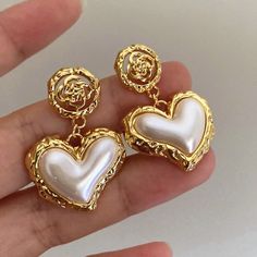 Vintage Look Stylized Heart Drop Earrings In White Faux Mabe Pearl With Gold Post And Trim. Lightweight, Pierced. Boutique Packaging Includes Storage Bag New To Poshmark? Use Code Emmiesbling For $10 Off Your Purchase When You Open A New Account. Check Out My Other Listings If You Like Boho Hippie 60’s 70’s 80’s 90’s Y2k Retro Mcm Pin-Up Beach Western Pool Coachella Festival Southwestern Bohemian Vintage Ig Instagram Tik Tok Gypsy Spell Vici Nasty Gal, Misguided, House Of Cb, Quay, Windsor, Lulu Luxury Accessories Woman, Pearl Statement Earrings, French Retro, Gem Earrings, Alloy Earrings, Statement Drop Earrings, Heart Drop Earrings, Heart Shape Pendant, Vintage Heart