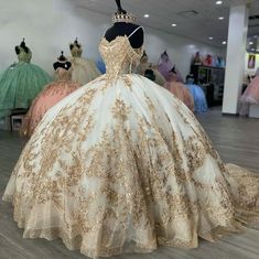 Champagne Beading Tassel Ball Gown Quinceanera Dress Spaghetti Embellished Gold Ball Gown For Quinceanera, Gold Embellished Ball Gown For Quinceanera, Forest Quinceanera, Forest Quince, Gold Quinceanera Dresses, Champagne Quinceanera, Enchanted Forest Quinceanera, Champagne Quinceanera Dresses, Quince Planning