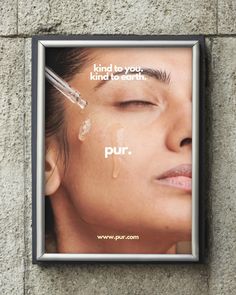 Final branding bits for Pur. My main goal for this branding was to speak volumes about the love Pur has for clean, natural skincare. From posters to social media templates, my choice of minimalistic branding is a reflection of Pur’s belief in the power of purity. This brief was so much fun - it really pushed me to stick to minimalism whilst keeping my vision of an organic vibe alive. Thank you! 💛 @briefhaus #BHpur #BriefHaus #skincare #vegan #skin #selfcare #graphicdesign #promotions ... Clean Design Aesthetic, Skincare Campaign Ideas, Beauty Creative Ads, Beauty Ads Design, Skincare Advertising, Skin Care Poster, Skincare Marketing