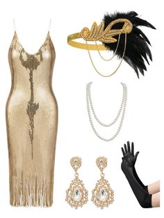 PRICES MAY VARY. Stretchy Material: This Great Gatsby Dress is Crafted from Sequins & Sequin Tassels. 1920s Flapper Dresses Size: S = US 2-4, M = US 6-8, L = US 10-12, XL = US 12-14, Please Check the Size Chart in The Production Description Picture Harlem Nights Dresses Features: Deep V Neck, Adjustable Straps, Backless, Bobycon Fitted Style, Sleeveless, Elastice, Elegant 1920s Flapper Dress, Zipper Closure in the Back 8 Pcs Great Gatsby Outfits for Women: 1x 20s Dresses, 1 x Flapper Headband, 1 Great Gatsby Quince, Great Gatsby Outfits For Women, Great Gatsby Party Outfit Women, Roaring 20s Costumes, Gatsby Outfits, Gatsby Halloween, Great Gatsby Outfits, Dresses Christmas Party, Il Grande Gatsby