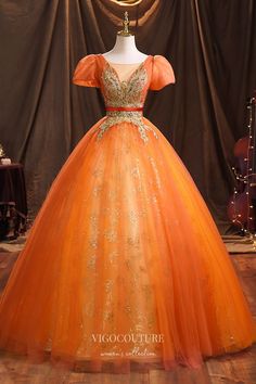 Orange Lace Applique Quinceanera Dresses Puffed Sleeve Sweet 15 Dresses 21379 Orange Quinceanera Dresses, Orange Ball Gown, Orange Quinceanera, Orange Dress Wedding, Off Shoulder Ball Gown, Orange Prom Dresses, Sweet 15 Dresses, Junior Prom, Short Party Dress