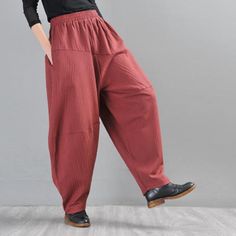 Trousers Linen, Linen Harem Pants, Balloon Pants, Harem Pants Women, Pants Summer, Linen Casual, Trousers Pants, Linen Skirt, Plaid Fashion