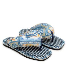 New With Tag No Box Price Is Firm From Website Size Info Whole Sizes Only; For 1/2 Sizes, Order Next Size Down. Details & Care This Supercushy Flip-Flop Features Pillowy Straps In A Beautiful Mediterranean-Style Print For A Perfect Poolside Look. Synthetic Upper/Textile Lining/Synthetic Sole Made In Brazil Farm Rio Will Plant One Tree For Every Purchase Of Its Product As A Partner Of The Global Reforestation Nonprofit One Tree Planted This Product Meets Nordstrom Give Back Criteria: A Portion Of Blue Flat Slippers For Vacation, Blue Closed Toe Slippers For Summer, Blue Open Toe Slippers With Removable Insole, Crochet Flip Flops, Blue Palm Tree, White Slides Sandals, Blue Macaw, Raffia Sandals, Sandals Resorts