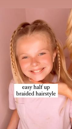 Hair For Kindergarten, School Picture Hairstyles, Braid Inspiration, Updo Tutorial, Braided Hairstyle, Longer Hair