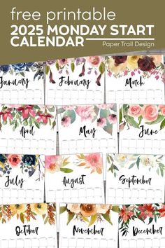 the free printable calendar for this month is perfect to use on your desk or wall