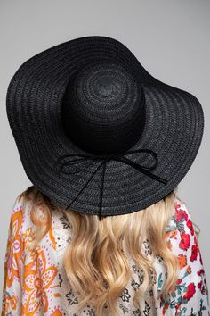 Gorgeous woven wide brim with delicate trim sun hat*100% Paper*APPROX. Circumference 22"Brim 4.5" Crown height 4" Elegant Spring Hats With Upf 50+, Elegant Boater Hat With Upf 50+ For Spring, Curved Brim Sun Hat For Summer, Elegant Spring Straw Sun Hat, Elegant Solid Color Sun Hat For Vacation, Black Adjustable Hat For Summer, Elegant Solid Panama Hat For Summer, Adjustable Black Hat For Summer, Elegant Solid Color Panama Hat For Summer