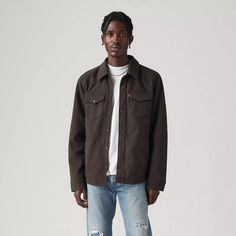 Shirt Jacket - Brown | Levi's® US Western Shacket, Faux Suede Fabric, Suede Fabric, Inspiration Style, Timeless Style, Shirt Jacket, Faux Suede, Timeless Fashion, Fabric