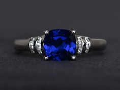 Welcome to my shop, you can find many beautiful gemstone jewelry here, and you also can ask for customized service.Main Stone: lab sapphire, cushion cut 7X7mm, weight 1.93 carats.Accent Stones: czMetal: 925 sterling silver plated with rhodium. I also can provide metal options such as 14k solid yellow/white/rose goldSetting: four claw basket settingmore rings: https://www.etsy.com/shop/XCjewelryStudio?ref=hdr_shop_menuIt's quite comfortable for wearing and suitable for all occasions (wedding, ann Cushion Cut Sapphire Ring, Oval Sapphire Engagement Ring, Engagement Ring Blue, September Birthstone Ring, Ring Blue Sapphire, Blue Gemstone Ring, Morganite Engagement Ring Set, Gold Diamond Wedding Rings, Blue Sapphire Engagement Ring