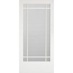 a white door with glass on the side