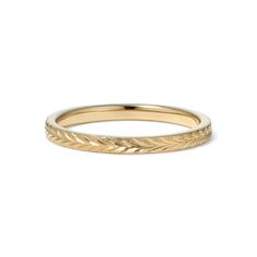 14K Yellow Gold Wheat Ring | Shane Co. Classic Yellow Gold Stackable Rings With Engraving, Elegant Yellow Gold Stackable Rings With Engraving Option, Wheat Ring, Step Kids, Stackable Rings, Wheat, Fashion Rings, Gold Necklace, Yellow Gold