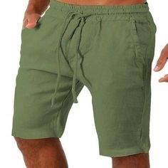 Season:Summer; Fabric:Linen Cotton Blend; Gender:Men's; Style:Streetwear,Fashion,Casual; Occasion:Outdoor,Going out,Daily; Fit Type:Regular Fit; Function:Comfort; Waistline:Mid Waist; Pattern:Plain; Design:Elastic Waist,Drawstring,Pocket; Pants Type:Summer Shorts,Linen Shorts; Fly Type:Elasticity,Drawstring; Front page:FF; Listing Date:01/03/2023; Production mode:External procurement; Hips:; Length:; Waist:; Fit US Size:null; Fit UK Size:null; Fit EU Size:null Casual Khaki Shorts For Summer, Casual Solid Color Shorts For Vacation, Casual Shorts For Beach Season, Casual Beach Season Leisure Shorts, Casual Shorts For Beach Season Leisure, Summer Leisure Shorts In Solid Color, Casual Vacation Leisure Shorts, Casual Beach Season Shorts, Casual Vacation Shorts For Leisure