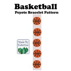 a cross stitch pattern with basketballs on it