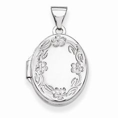 Metal: 14k White GoldLength:25 mmWidth:17 mmFinish: Polished, Holds 2 photosFree U.S. Shipping for orders over $99 Protected by our 30-Day Risk Free Returns! Locket Jewelry, Engraved Locket, Silver Necklaces Women, Locket Pendant Necklace, Jewelry Lockets, Photo Locket, Necklace Women, Heart Locket, Gold Polish