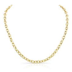 Large Classic Link Necklace – Alexandra Jules Yellow Gold Chain Link Necklace In Fine Jewelry Style, Yellow Gold Chain Link Necklace Fine Jewelry, Classic Gold Oval Link Diamond Necklace, Timeless Yellow Gold Necklace With Lobster Clasp, Elegant Yellow Gold Diamond Necklace With Oval Link, Elegant Yellow Gold Oval Link Diamond Necklace, Formal Yellow Gold Diamond Necklace With Chain, Fine Jewelry Necklace With Lobster Clasp For Formal Occasions, Yellow Gold Oval Link Rolo Chain Necklace